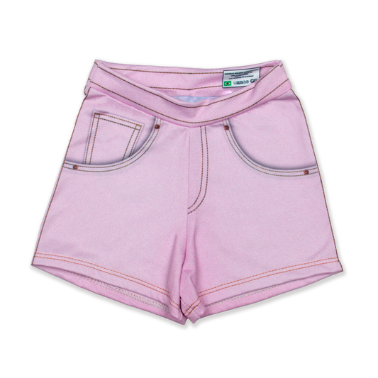 Shorts Fake Jeans Rosa