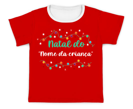 Camiseta Kids Natal Personalizado