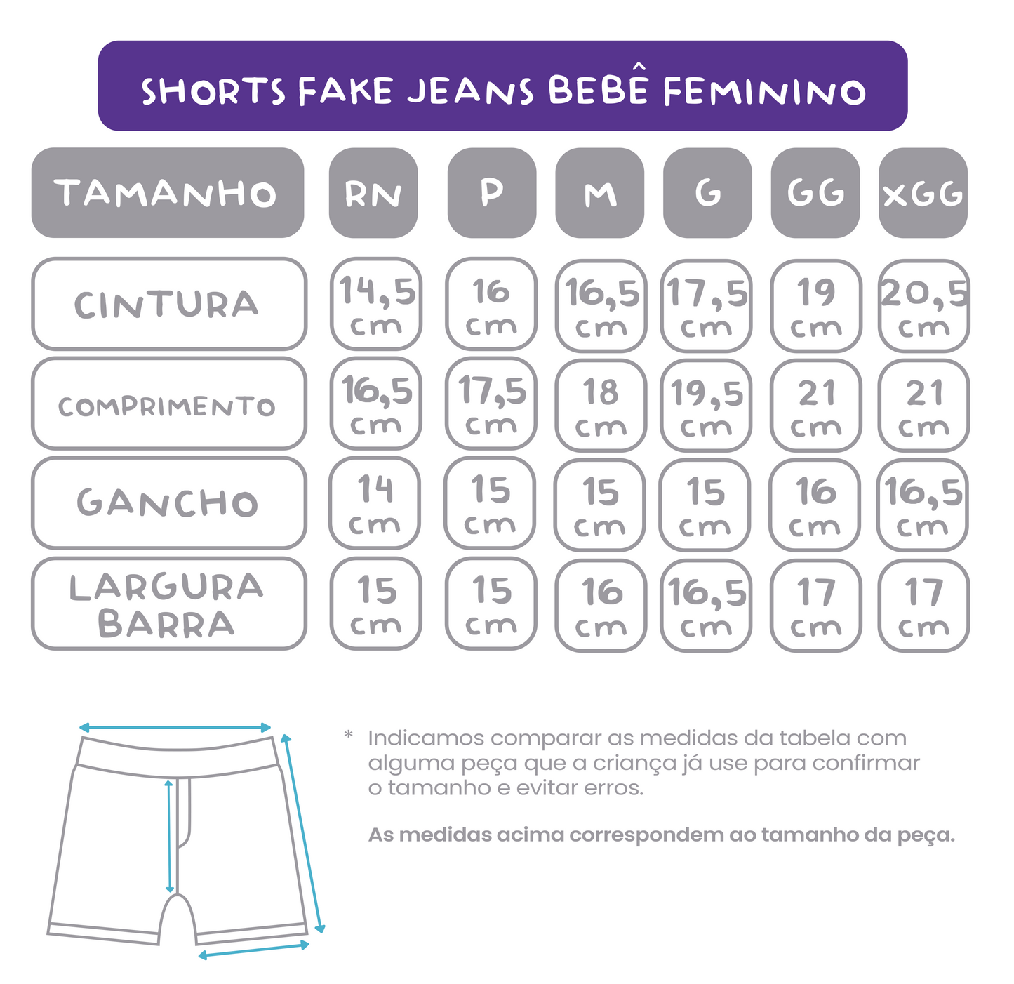 Shorts Fake Jeans Azul Tradicional