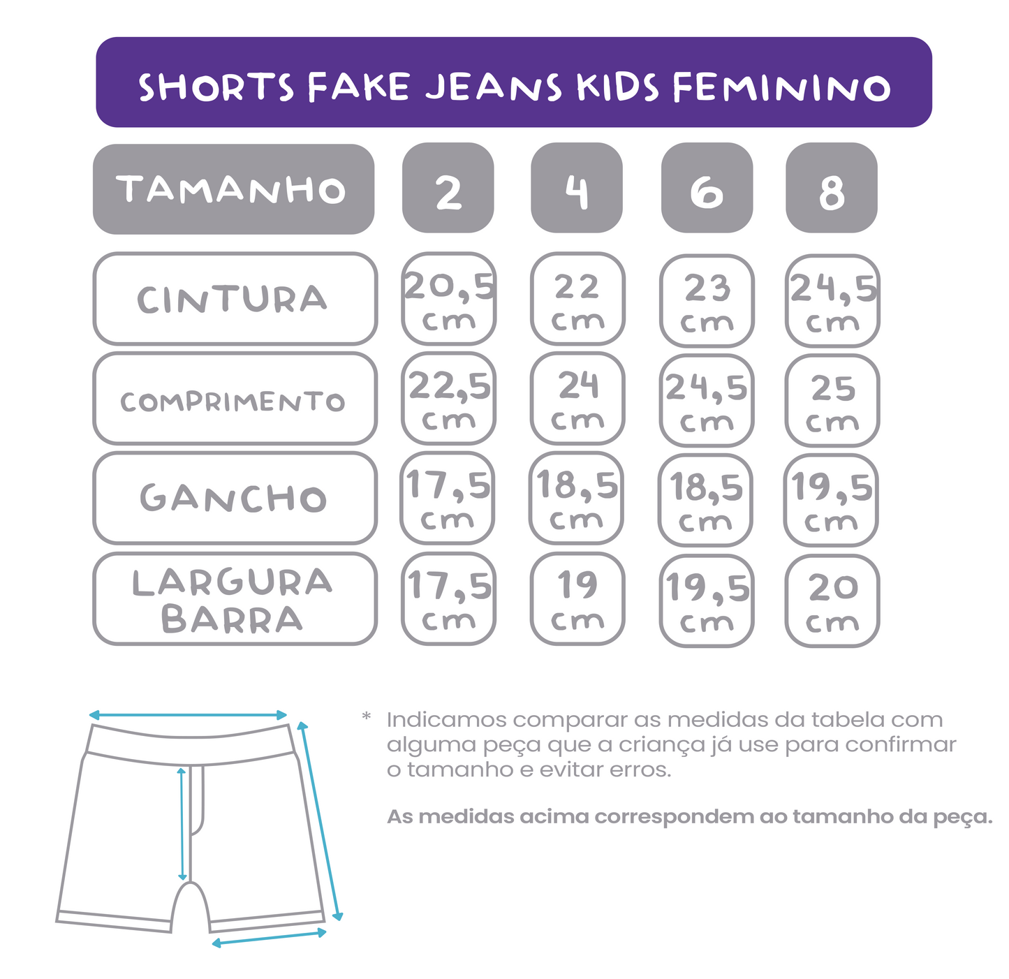 Shorts Fake Jeans Azul Tradicional