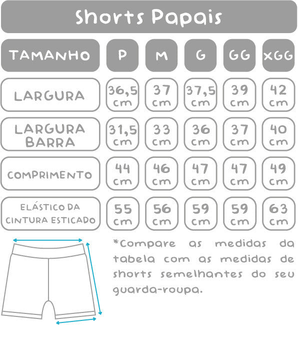 Shorts Papai Canarinhos