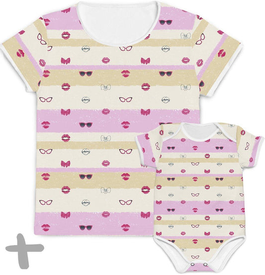 Tal Mãe Tal Baby Mustache Rosa - Mini Boo Store