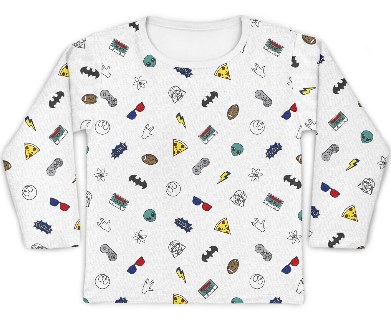 Camiseta Infantil Mini World Block Art Blusa Jogo Sandbox