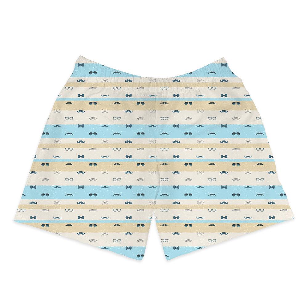 Shorts Infantil Mustache Azul - Mini Boo Store