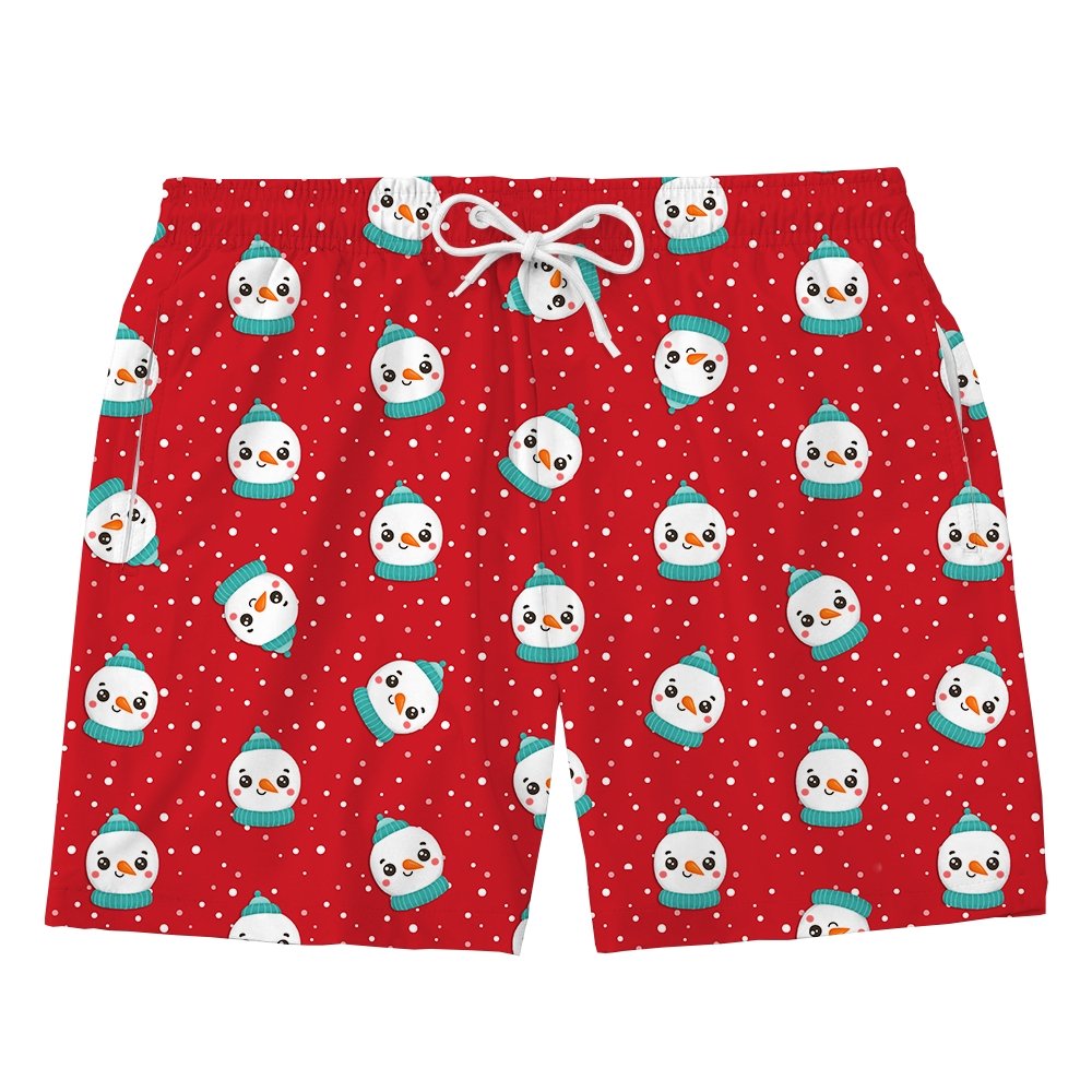 Shorts Papai Boneco de Neve